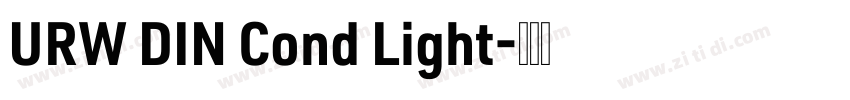 URW DIN Cond Light字体转换